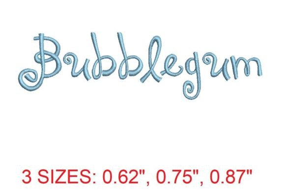 Bubblegum Embroidery Font: Sweet Style for Boutique Apparel