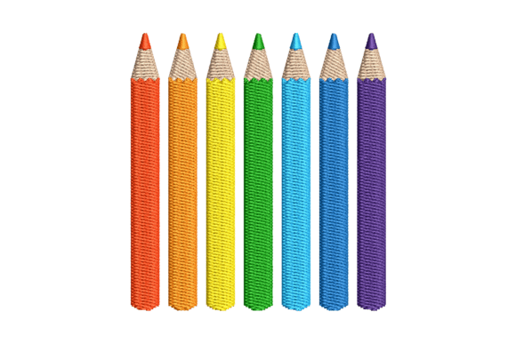 Colorful Pencils: An Embroidery Design Review