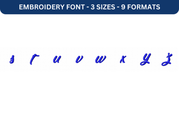 Reality Sunday Font Lower S to Z – A Designer’s Review for Small Business Embroidery